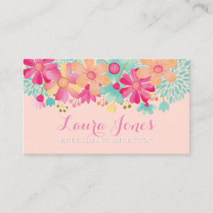 Carte De Rendez-vous Directeur de publication de l'Éditeur Floral Peint