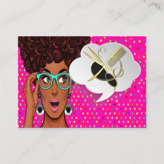 Carte de rendez-vous Diva Pop Art moderne (Devant)