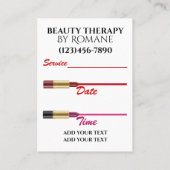 Carte de rendez-vous Diva Pop Art moderne (Dos)