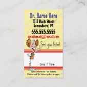 Carte De Rendez-vous Docteur/rappel fait sur commande Médicale de (Dos)