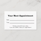 Carte De Rendez-vous Doctor's Medical Office Your Next Appointment Card (Devant)