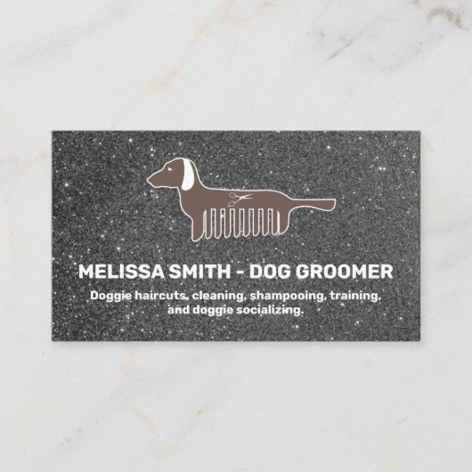 Carte De Rendez-vous Doggie Comb | Scintille (Devant)