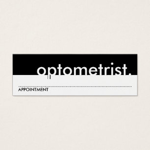 carte de rendez-vous d'optométriste