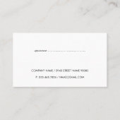 Carte De Rendez-vous Dorée | Monogramme en cuir | Style exécutif (Dos)