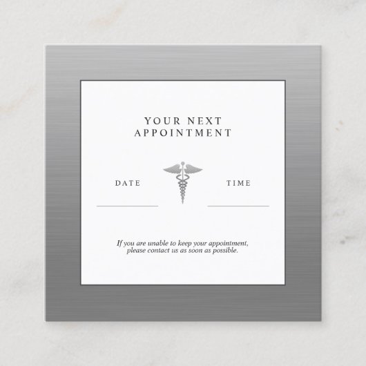 Carte de rendez-vous du cabinet du médecin (Devant)