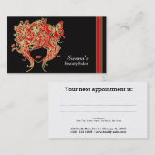 Carte de rendez-vous du coiffeur (Devant / Derrière)