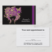 Carte de rendez-vous du coiffeur (Devant / Derrière)