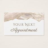 Carte de rendez-vous du comptoir en or ivoire (Devant)