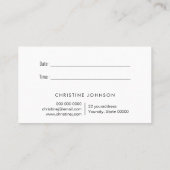 carte de rendez-vous du logo abeille et peigne de  (Dos)