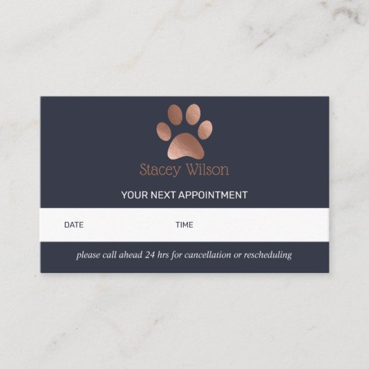 Carte de rendez-vous du logo de l'Empreinte de pat (Devant)