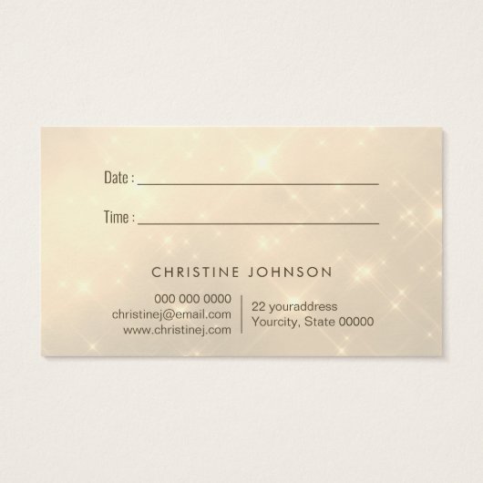 carte de rendez-vous du logo de papillon fausse pa (Dos)