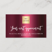 Carte de rendez-vous du logo d'entreprise de la Bo (Devant)