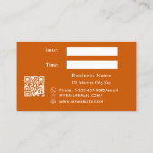 Carte de rendez-vous du logo d'entreprise orange b (Dos)