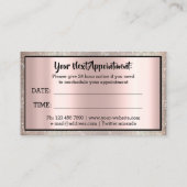 Carte de rendez-vous du logo Eyelash de maquillage (Dos)