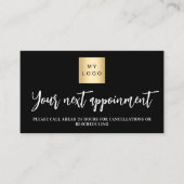 Carte de rendez-vous du logo professionnel QR en n (Devant)