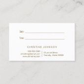 carte de rendez-vous du logo seashell des vagues o (Dos)