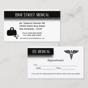 Carte de rendez-vous du médecin