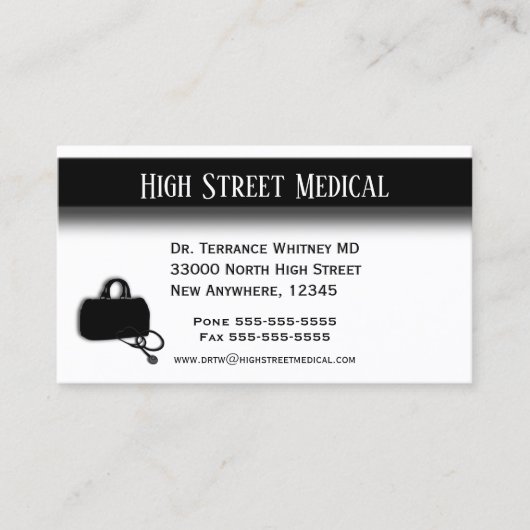 Carte de rendez-vous du médecin (Devant)