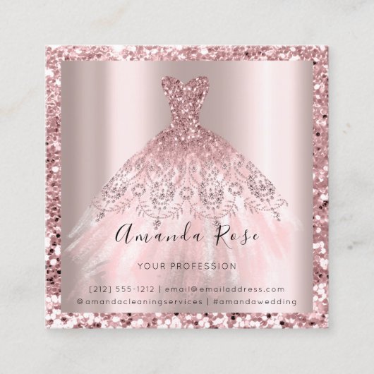 Carte de rendez-vous du Rose du planificateur d'év (Devant)