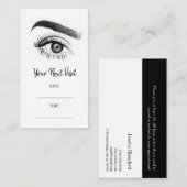 Carte de rendez-vous du salon Brows Microblading (Devant / Derrière)