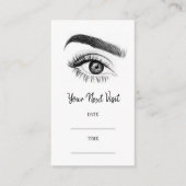 Carte de rendez-vous du salon Brows Microblading (Devant)