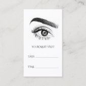 Carte de rendez-vous du salon Brows Microblading (Devant)