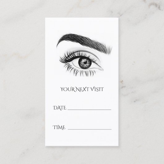 Carte de rendez-vous du salon Brows Microblading (Devant)