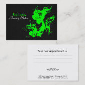 Carte de rendez-vous du salon de beauté (chaux) (Devant / Derrière)