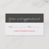 Carte de rendez-vous du salon de beauté Cool moder (Devant)