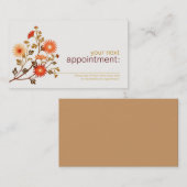 Carte de rendez-vous du salon de beauté florale mi (Devant / Derrière)