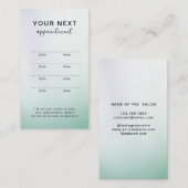 Carte de Rendez-vous du Salon de Beauté Simple Gra (Devant / Derrière)