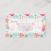 Carte de rendez-vous du salon de coiffure florale (Dos)