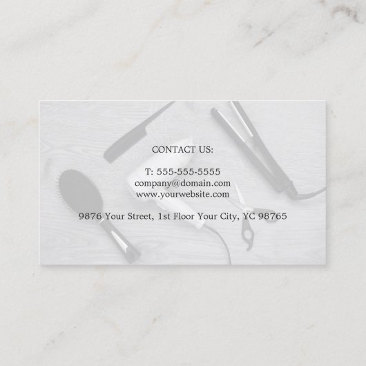 Carte de rendez-vous du salon de coiffure moderne  (Dos)