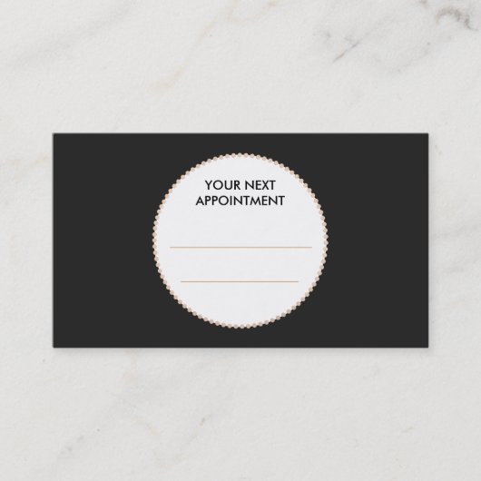 Carte de rendez-vous du salon de coiffure moderne  (Devant)