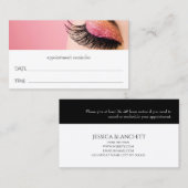 Carte de rendez-vous du salon Lash Extensions (Devant / Derrière)