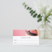 Carte de rendez-vous du salon Lash Extensions (Debout devant)