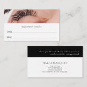 Carte de rendez-vous du salon Lash Extensions (Devant / Derrière)