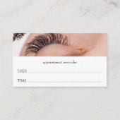 Carte de rendez-vous du salon Lash Extensions (Devant)