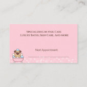 Carte de rendez-vous du Spa de chien Carlin de chi (Dos)