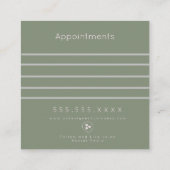 Carte de rendez-vous du Studio de Beauté du Salon  (Dos)