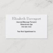 Carte de rendez-vous Dusty Blue Damask Monogram (Dos)