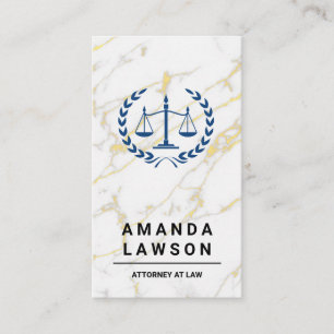 Carte De Rendez-vous Échelles de justice   Avocat   MARBRE BLANC