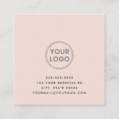 Carte De Rendez-vous Écriture manuscrite logo personnalisé clair rose p (Dos)