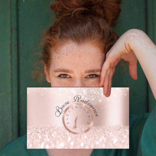 Carte De Rendez-vous Electrolyse Retrait des cheveux beauté Studio Rose