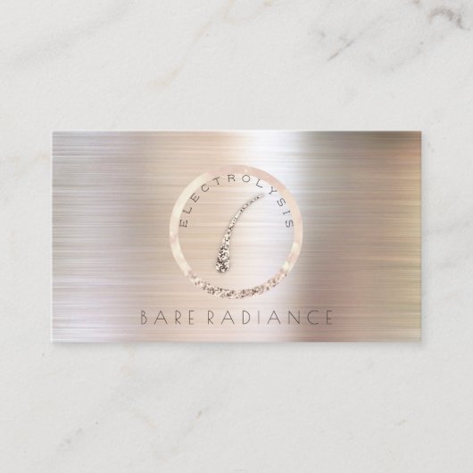 Carte De Rendez-vous Électrolyse Retrait des cheveux Nomination Rose Iv (Devant)