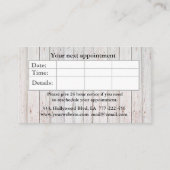 Carte De Rendez-vous Elégant boho aquarelle ciseaux floraux bois (Dos)