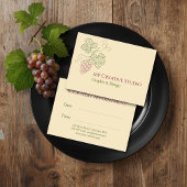 Carte De Rendez-vous Elegant Botanical Grapevine Design