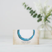 Carte De Rendez-vous Elégant Cercles Géométriques Bleus Professionnel (Debout devant)