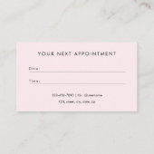 Carte De Rendez-vous Elegant Chic Blush Parties scintillant or rose coi (Dos)