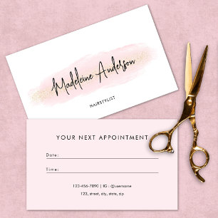 Carte De Rendez-vous Elegant Chic Blush Parties scintillant or rose coi